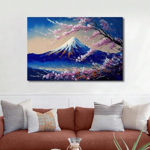 Toile paysage de printemps grand format pour déco de chambre
