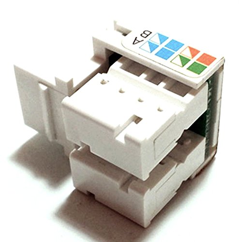 CESS RJ45 CAT5e Ethernet Network Modular Toolless Keystone Snap-in Jacks Punch-Down (10 Pack) - Thumbnail 5