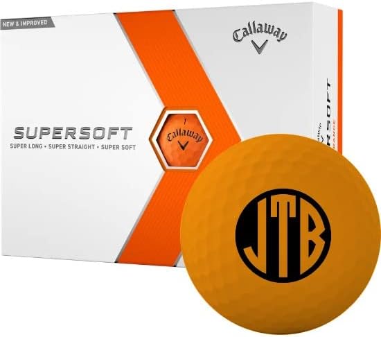 Callaway Golf 2023 Supersoft Matte Orange Monogram Golf Balls