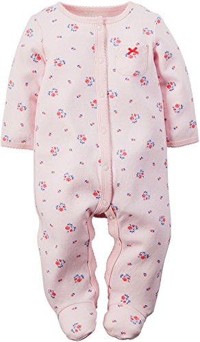 Carter's Baby Girls Footie 115g069, Pink Floral, Newborn