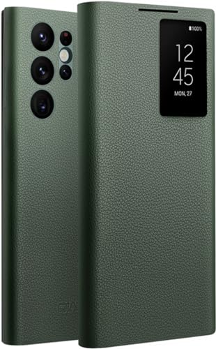 Coque Samsung S22 Ultra Cuir Étui Rabat Protection Intégrale Smart Case Téléphone