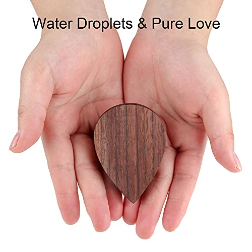 Wall Hooks Wood, Water Droplets Walnut Wood Wall Hooks For Coats, 5Pcs Modern Wood Hooks For Wall Robe Hooks Entryway Wall Hangers, Heavy Duty Hooks For Bedroom Living Room #TOP3