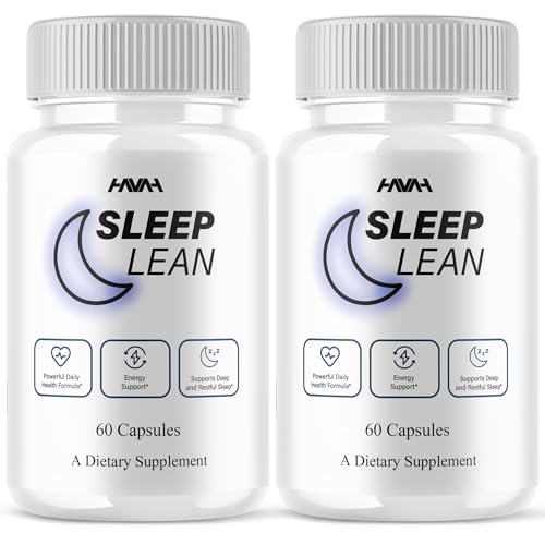 (2 Pack) Sleep Lean Capsules Official Sleep Lean Wellness Supplement Capsules - Maximum Strength All Natural Sleep Support for Calm and Relaxation Premium Sleep Support Reviews (120 Capsules)
