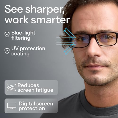 gaoye professional reading glasses for all day - computer readers with blue light protection - value pack