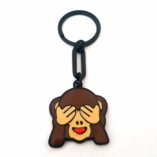 flagsandsouvenirsKeychain Monkey Hiding Face Emoji