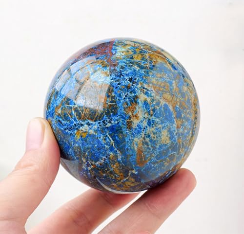 Esfera de piedra lapislázuli fénix natural con base para decoración hogareña 8