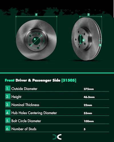 Image of SCITOO Front 10.83 inch Brake Pads and Rotors Kits Fit For Pontiac Vibe 2009-2010,For Scion xD 2008-2014,For Toyota Corolla 2009-2019,For Toyota Matrix 2009-2014