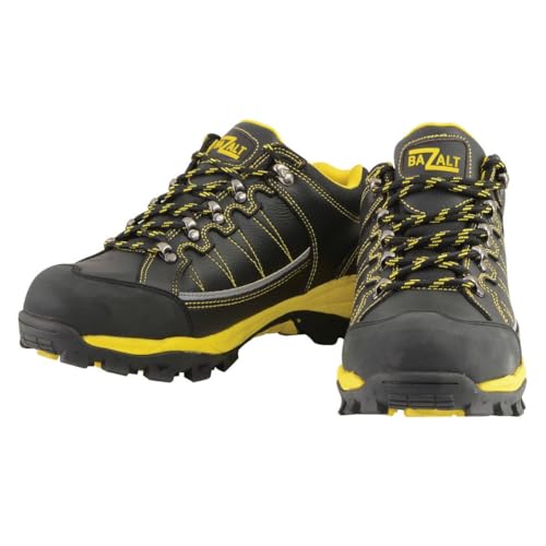 Image of Bazalt MBM9121ST Men's Black and Yellow Water and Frost Proof Leather Outdoor Shoes Footwear, 13