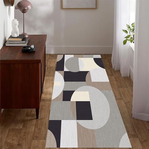 Tapis de couloir long 50x120cm lavable et géométrique - 8