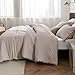 Bedsure Queen Comforter Set - Warm Taupe Soft Bedding for All Seasons, Cationic Dyed Bed Set, 3 Pieces, 1 Queen Size Comforter (90