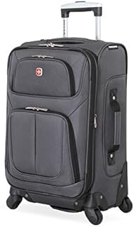 SwissGear Sion Softside Expandable Roller Luggage, Dark Grey, Carry-On 21-Inch