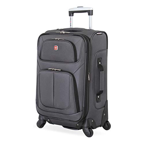 Swissgear Sion Softside Expandable Luggage Dark Grey Carry On 21 Inch
