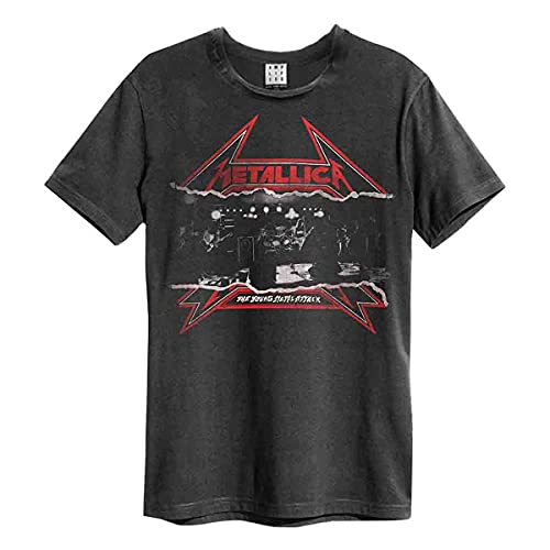 Amplified Metallica 'Young Metal Attack' (Charcoal) T-Shirt Clothing (xx-Large)