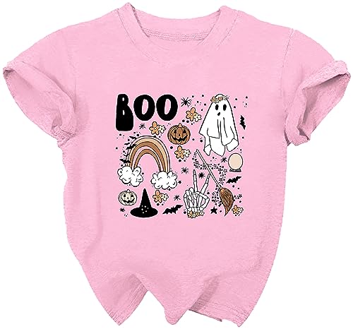 Toddler Boys Girls Halloween T Shirt Halloween Boo Shirt Pumpkin Shirts Cute Retro Tee Tops