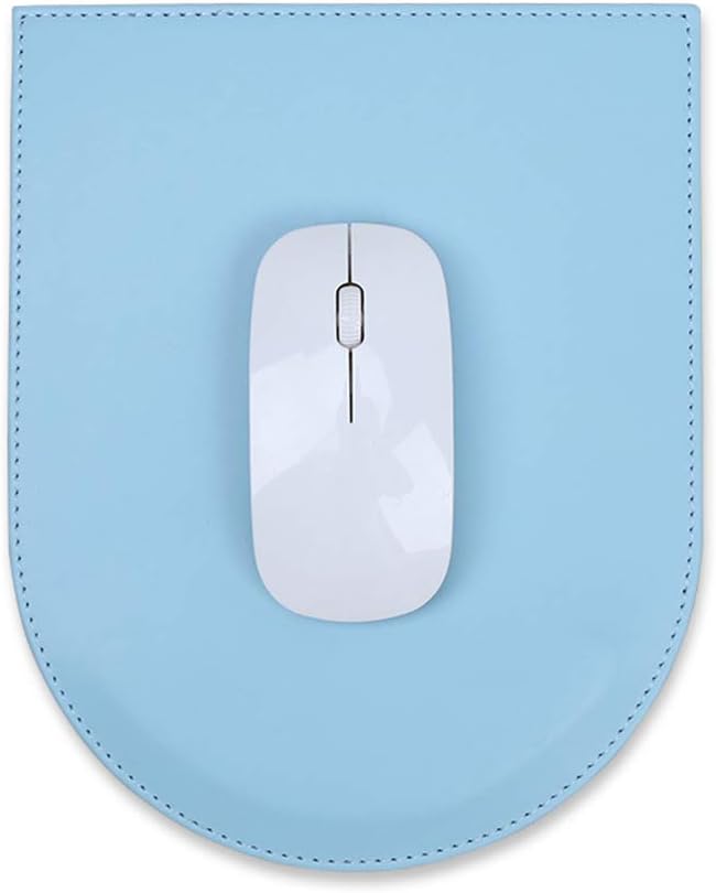 KINGFOM Leather Gaming Mouse Pad/Mat with Wrist Rest Support, Non Slip Mousepad - Large (blue)
