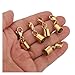 Cord End Caps Cord End Caps 25pcs Stainless Steel Rope Tassel Stopper Lobster Clasp Leather CrimpTip Connection(G8MM)