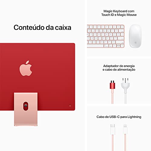 Apple iMac (de 24 polegadas, Processador M1 da Apple com CPU 8‑core e GPU 7‑core, 8 GB RAM, 256 GB)