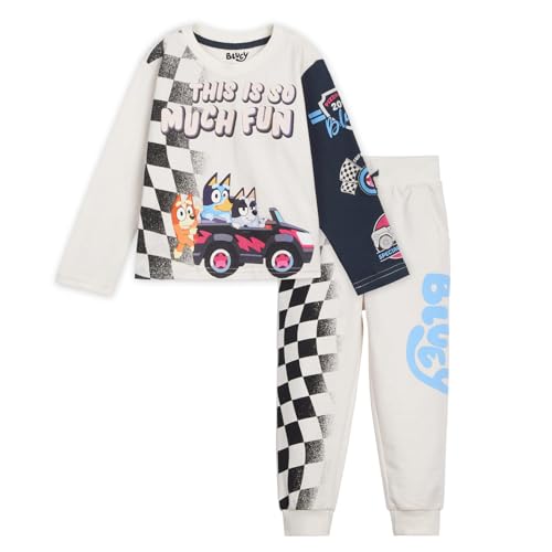 Image of Bluey T-Shirt and French Terry Jogger Pants Outfit Set Infant to Big Kid Sizes (12 Months - 10-12)
