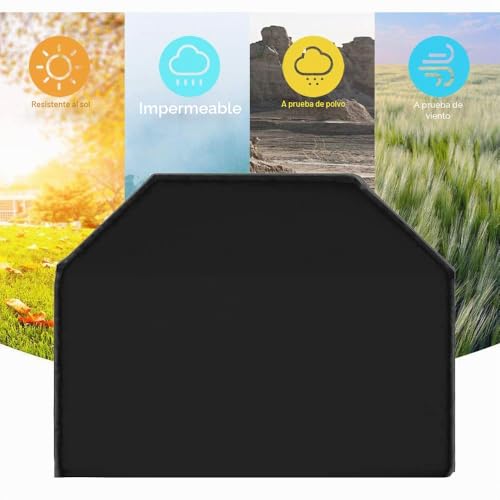 Miniatura 4 de Funda Para Barbacoa, 147x61x117cm Funda Barbacoa Impermeable, Fabric Funda Bbq Cubierta Para Parrilla De Barbacoa Duradera Anti-Viento Anti-Uv Anti-Humedad, Negroo