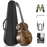Caramel BEG95 Butterfly Bocote Glossy Baritone Acoustic & Electric Ukulele | 30-inch Handmade Professional Ukelele Kit with Accessories