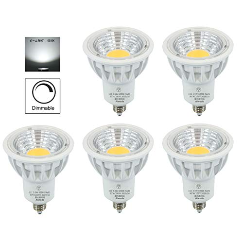Aiwode 5.5W LED電球 E11口金 調光器対応 昼光色6000K LEDスポットライト 50-60W形相当ハロゲン電球 広角90度 圧倒的の演色性Ra95 明るさ550lm 交流100V キッチン アウトドア オフィス レストラン PSE認証済.