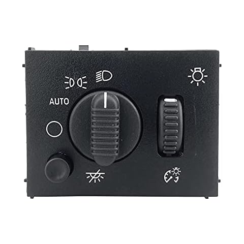 Headlight Switch Headlamp Dimmer Switch Compatible with Chevy Silverado Suburban Tahoe Avalanche GMC Sierra Yukon Cadillac Escalade | Replace# 19381535, 15176678, 15194803 Cover