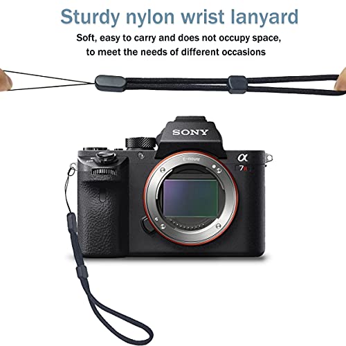 5Pcs Wrist Lanyard, 8.8 Inch Hand Wrist Strap Lanyard, Adjustable Nylon Wristlet Straps For Cell Phone, Camera, Gopro, Psp, Usb Flash Drives, Flashlight (Black) #TOP5