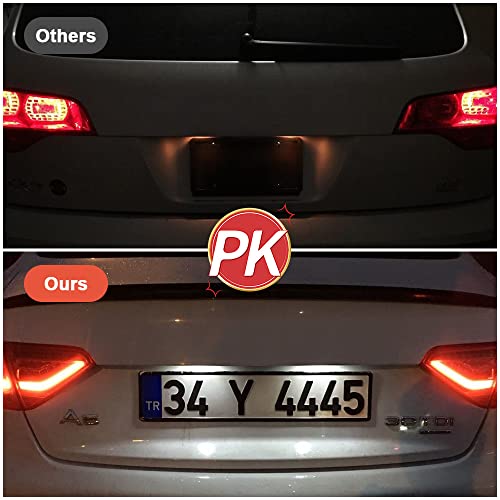URAQT Kennzeichenbeleuchtung, 2 x 6500K Kennzeichenleuchte 400 Lumen Weiß Nummernschild Licht Birne 12V Eingebauter Canbus Fehlerfrei für A… – Ansicht 4