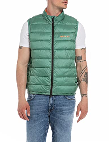 Replay M8336 gilet homme sans manches zippé bleu marine