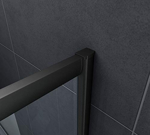 DE BESTE DOUCHECABINE JUNISO-R (ZWART) 90 X 90 X 190 CM HELDER GLAS