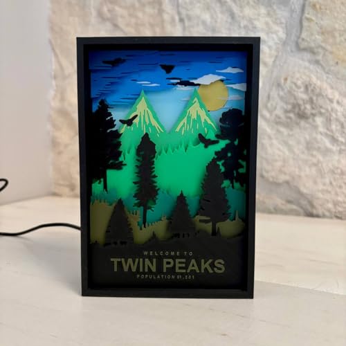 Lampe Twin Peaks 3D Generico Strike3D rétro-éclairée USB - 3