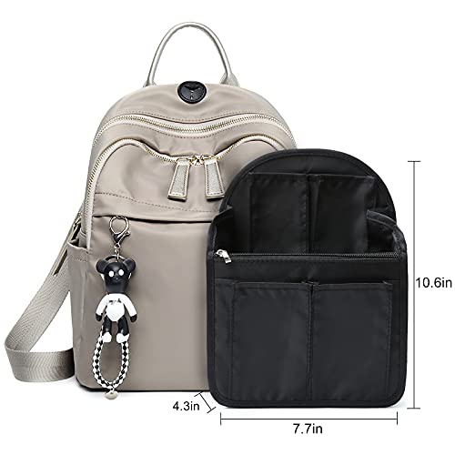 Surblue Backpack Organizer Insert Liner Hanging Travel Rucksack Purse And Handbag Insert Pocket, High-Capacity Divider Foldable Nylon Shoulder Bag Organizer For Men And Women, (Black, M) #TOP1