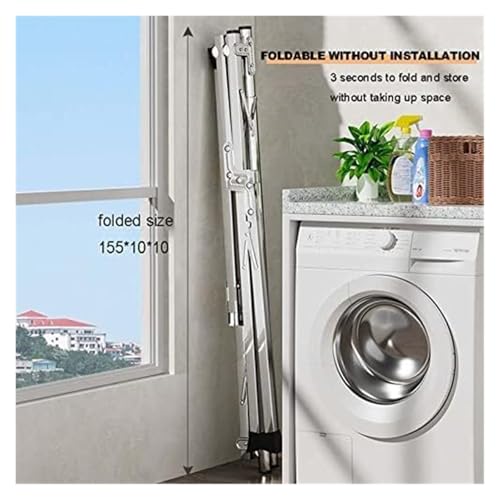Étendoir à linge en acier inoxydable durable avec structure ajustable