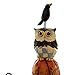 Enesco Jim Shore Heartwood Creek Cat with Stacked Pumpkins Figurine, 8.785