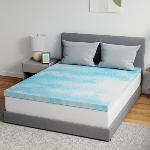 Image of Novilla 3 Inch Memory Foam Mattress Topper California King, Cooling Gel Infused & Slow Rebound Pressure Relief, CertiPUR-US Certified Foam for Sleeper Sofa, RV, Camper, Dorm