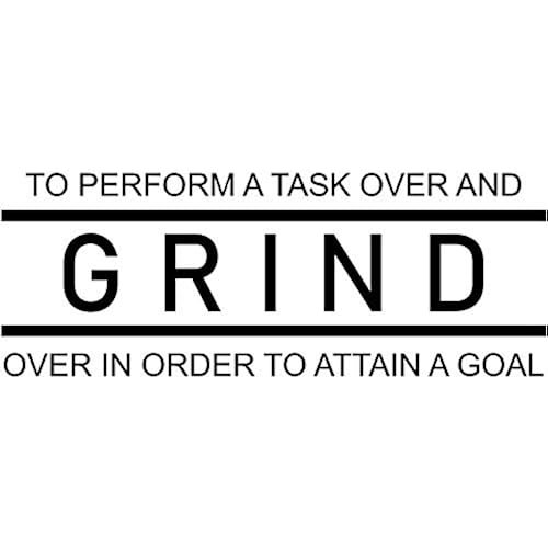 My Vinyl Story Grind Inspirational Wall Decal Sticker Motivational Office Decor Quote Inspired Motivated Positive Focused Art Vinyl Gym School Classroom Words and Saying 27x10 in