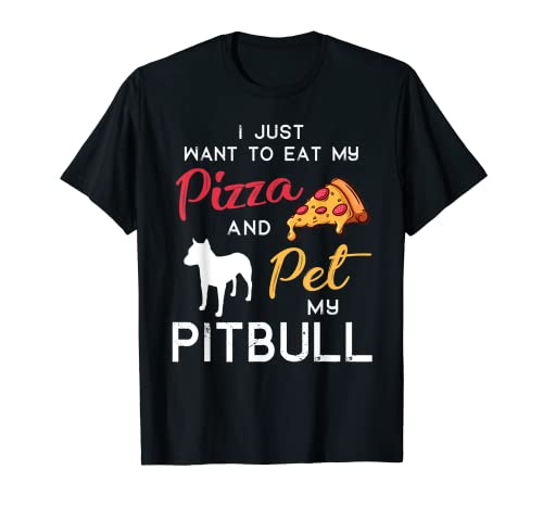 Pitbull Dog Pizza lover owner Christmas Birthday Gift T-Shirt