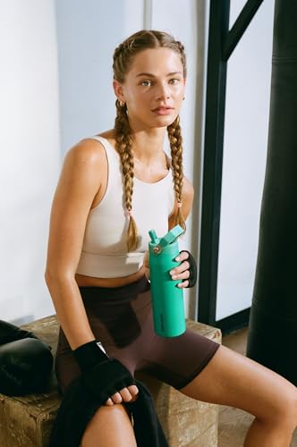 Image of Stanley IceFlow Flip Straw 2.0 Water Bottle 36 OZ | Built-In Straw with Larger Opening | Lightweight & Leak-Resistant | Insulated Stainless Steel | BPA-Free | Dried Pine