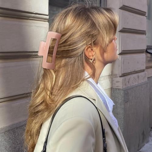 Large Jelly Color Glossy Shark Hair Claw Clips for Women, Transparent Non-Slip Acrylic Hair Claw, Stylish Pastel Hair Accessories for Everyday Use