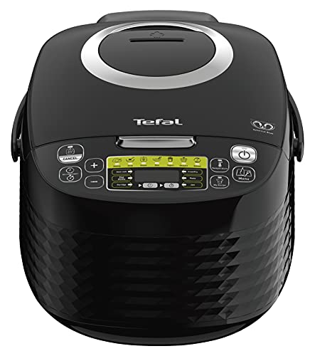 Tefal SpheriCook 16-in-1 Multicooker, Slow Cooker, Rice Cooker, Steam, Keep Warm, Browning, Dishwasher Safe Bowl, 16 programs, 5 Litres, Black, 820W, RK745840