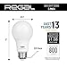 Regal LED A19 Light Bulb 5000K Daylight 800-Lumen, 9-Watt (60-Watt Equivalent), E26 Base, 5000 Kelvin, Day Light, 5-Pack, Non-Dimmable