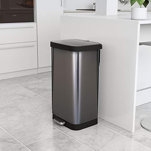 GLAD 20 Gallon Pewter Trash Can - Image 3