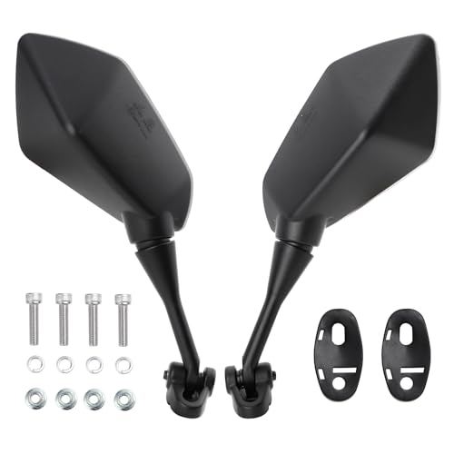 Mokuo Motorcycle Rearview Mirror in HD Glass Material Compatible with Honda CBR600 CBR250 CBR300 CBR500 Ninja 250R Suzuki GSXR 750