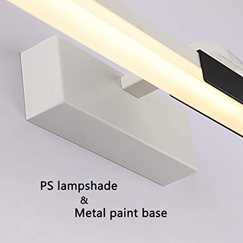 SXSGSM Oświetlenie lustra łazienkowego, nowoczesne przednie światło LED z obrotową głowicą lampy 240°, ciepła biel 3000 K, oświetlenie szafki lustrzanej do hotelu, restauracji, 70 cm, 16 W, nowe