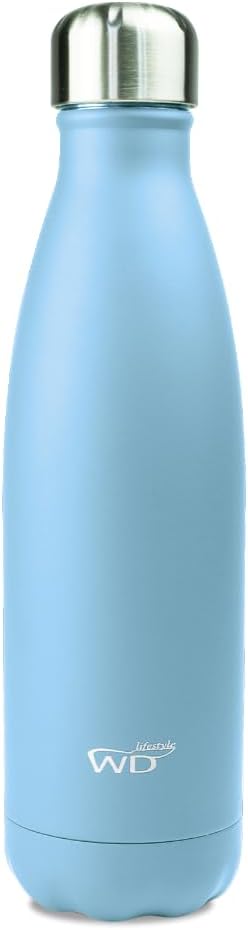 WD Lifestyle Stainless Steel Water Bottle -24 Fl Oz - Double Wall Vacuum Insulated Containers - Keeps Drinks Cold for 24 Hours and Hot for 12 - Leak Proof - BPA Free (Red)