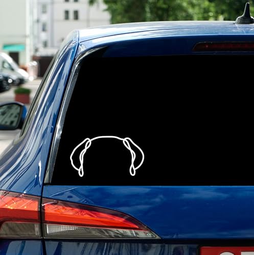 Calcomanía de perro para coche y portátil, pegatina limpia que no se daña 3
