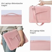 DOMISO 17-17.3 Zoll Laptop Tasche Aktentasche Umhängetasche Kompatibel mit 17.3" Dell/HP Pavilion 17/ProBook 470/MSI GS73VR Stealth PRO/Lenovo/Acer/ASUS,Rosa – Ansicht 6