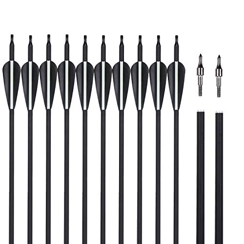 Carbon Archery Target Hunting Practice Arrows 30 Inch For Shooting With Recurve Compound Bows (Pack Of 12) #TOP4