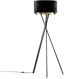 Vicco Stehlampe Goldamo, Bodenleuchte, Schwarz, Stehlampe