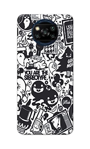Image of Printed Hard Back Cover Case for Mi Poco X3 | Poco X3 Pro | Poco X3 NFC Back Cover (Mixed Cartoon) -203